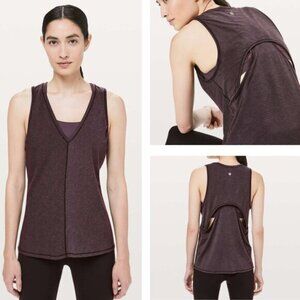 Lululemon Circuit Crusher Tank Evolution Stripe Deep Phantom Heathered Black 6